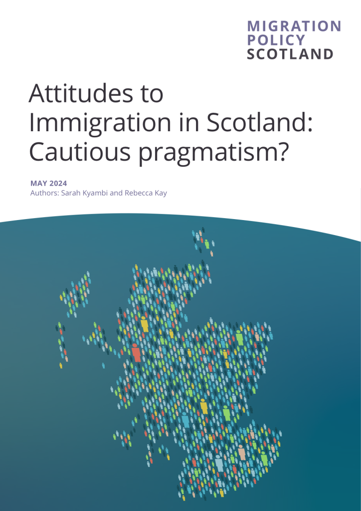 Front cover of Attitudes to Immigration in Scotland: Cautious pragmatism?
