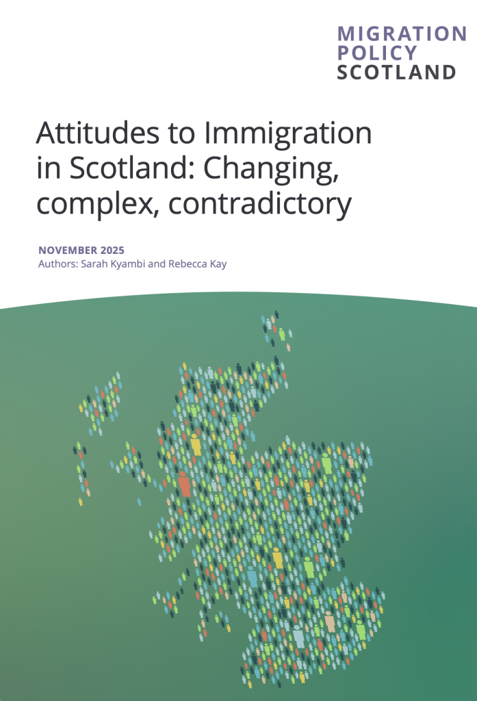 Front cover of Attitudes to Immigration in Scotland 2025: Changing, complex, contradictory